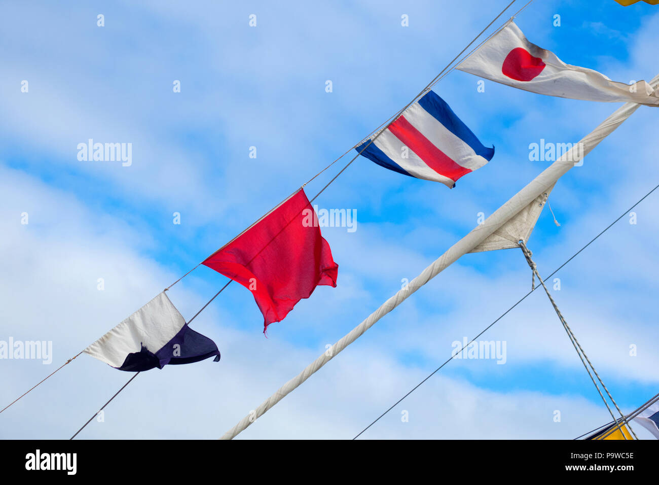 Ships flags Stock Photo Alamy