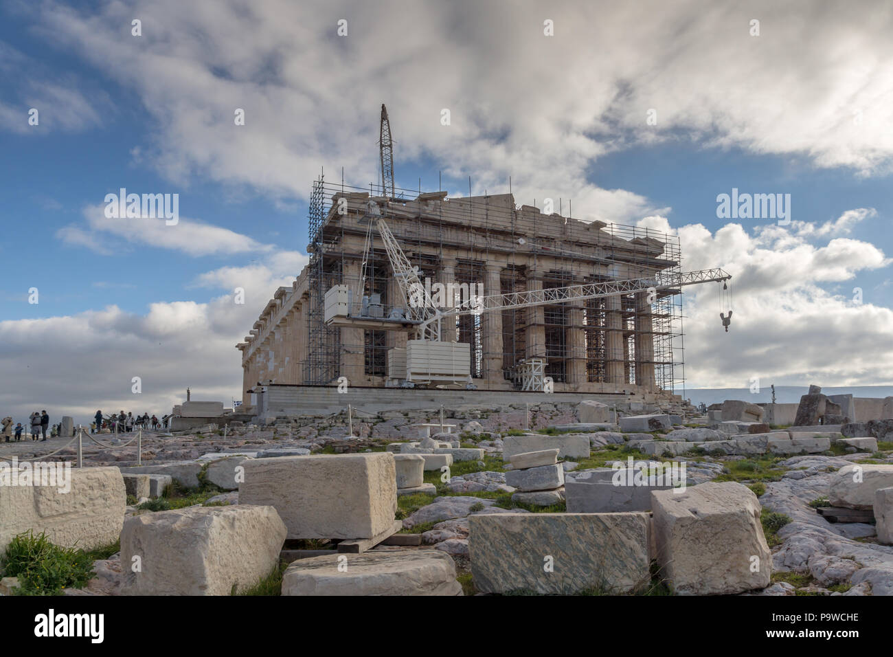 ATHENS, GREECE - JANUARY 20 2017: Amazing view of The Parthenon in the ...