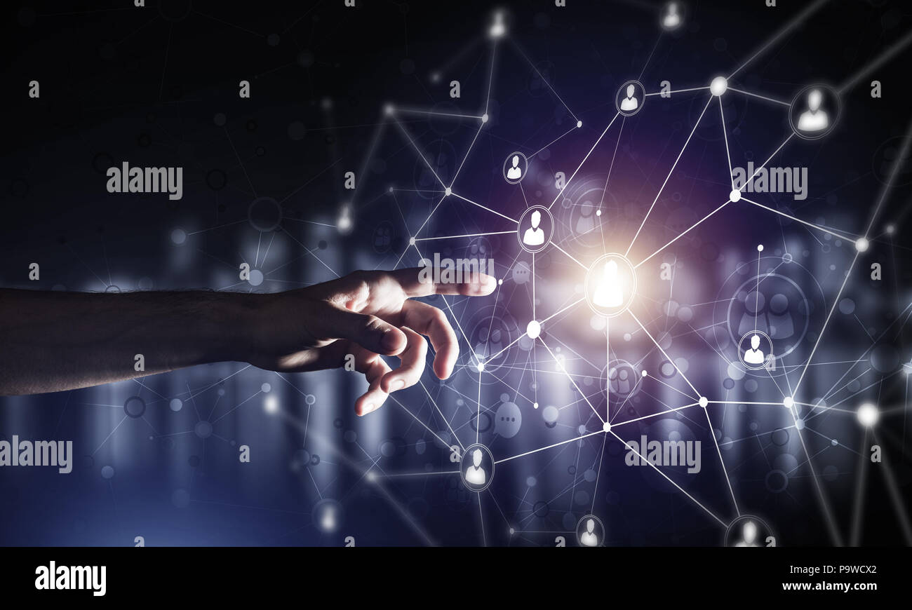 Creating modern wireless technologies as means of communucation Stock