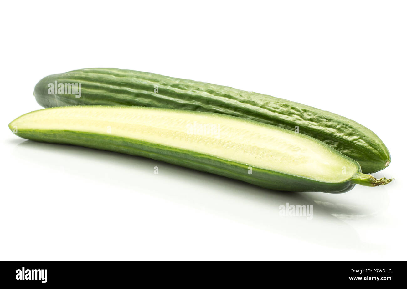 European cucumber with one section half (burpless, seedless, hothouse