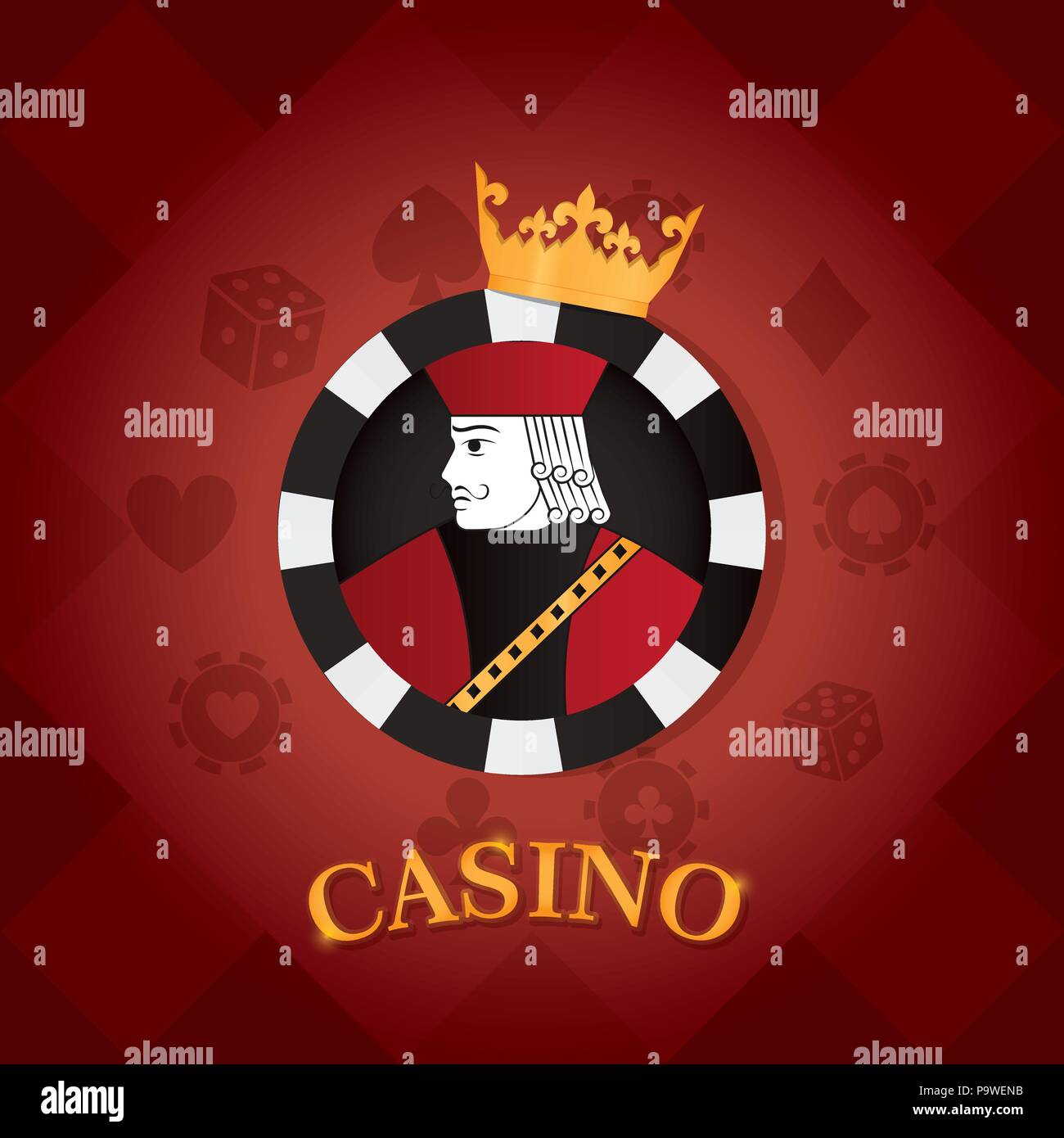 Casino game emblem Stock Vector Image & Art - Alamy