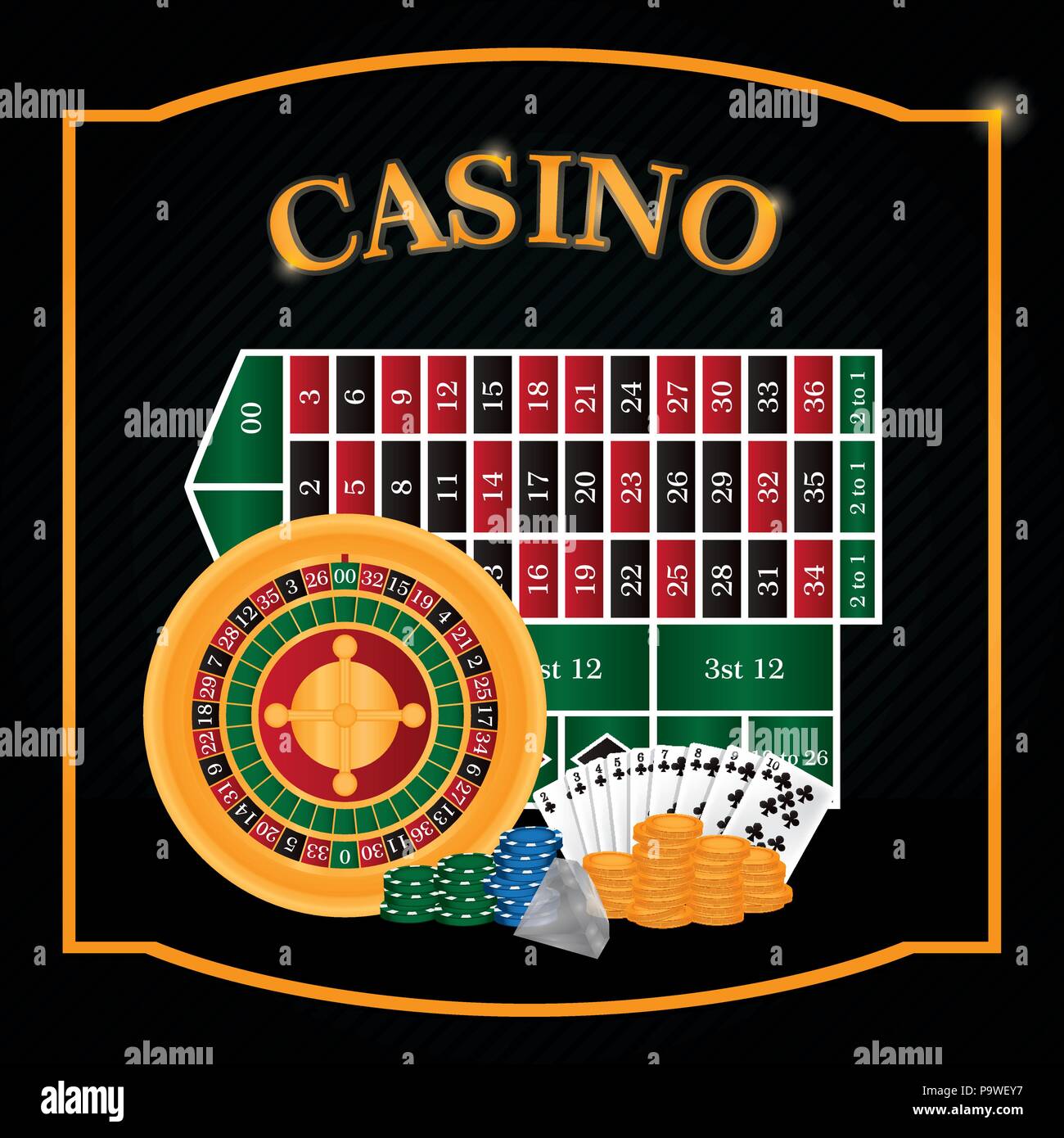 Casino game emblem Stock Vector Image & Art - Alamy