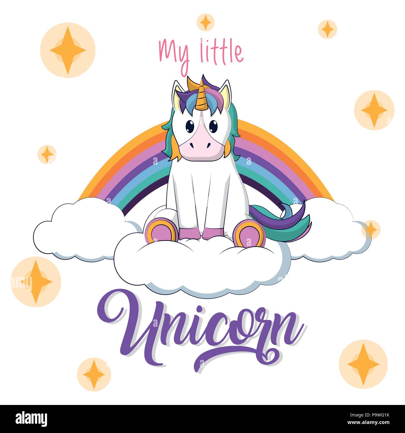 Beautiful and magic unicorn cartoon Stock Vector Image & Art - Alamy Beautiful and magic unicorn cartoon Stock Vector Image & Art - Alamy