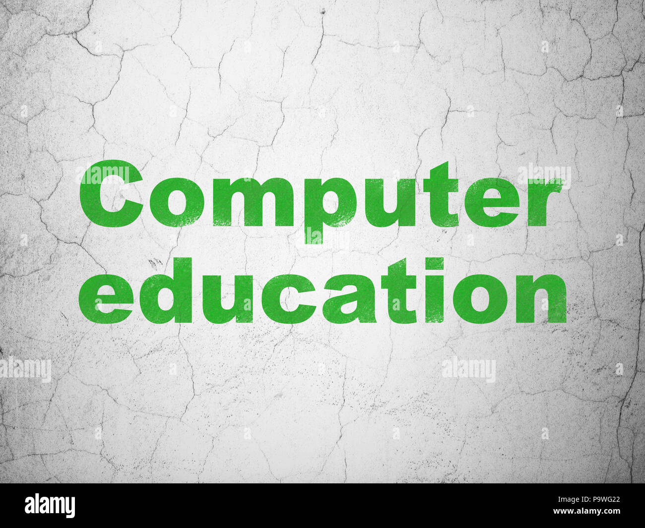 Learning concept: Computer Education on wall background Stock Photo - Alamy