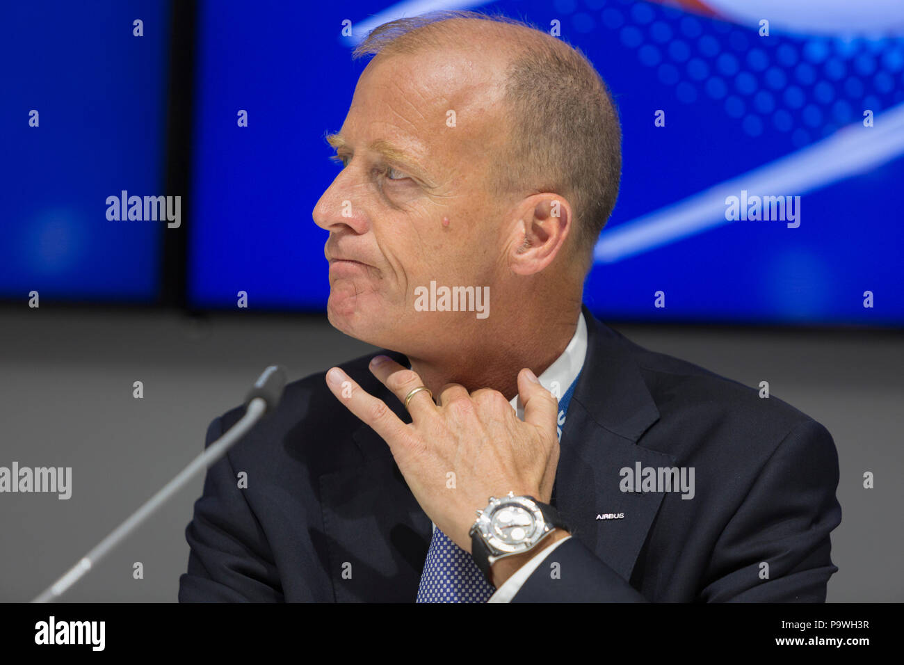 The CEO of Airbus Industries, Tom Enders at the Farnborough Airshow, on 18th July 2018, in Farnborough, England. Stock Photo