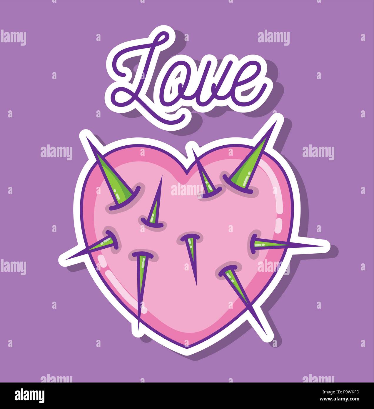 Love and hearts cartoons Stock Vector