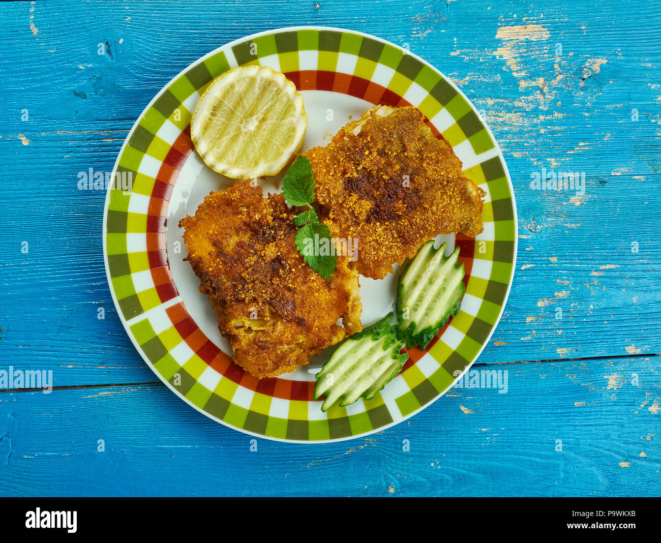 Kerala Style Fish Fry - (meen varuthathu, close up Stock Photo