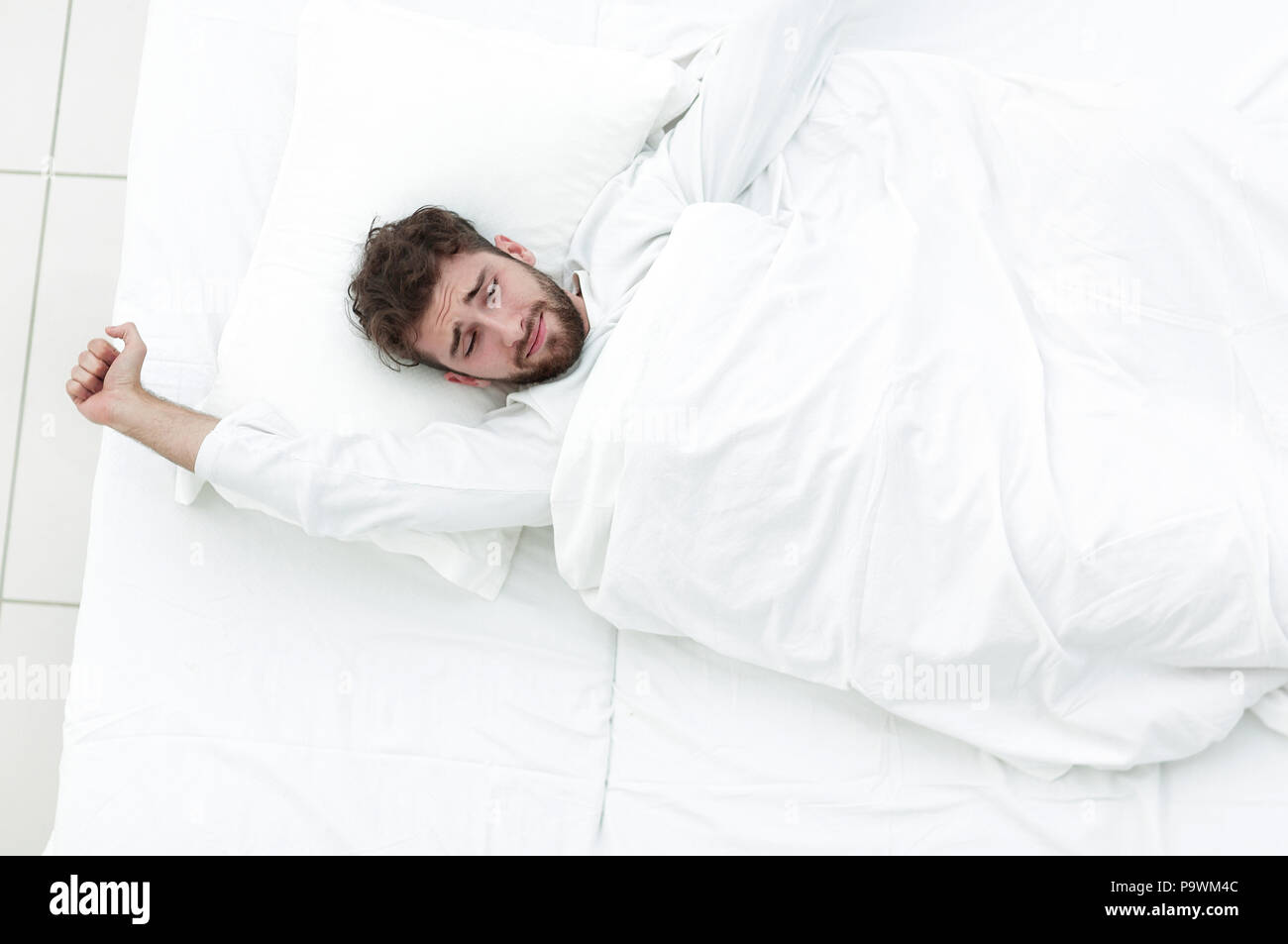 background image waking up beautiful men Stock Photo Alamy