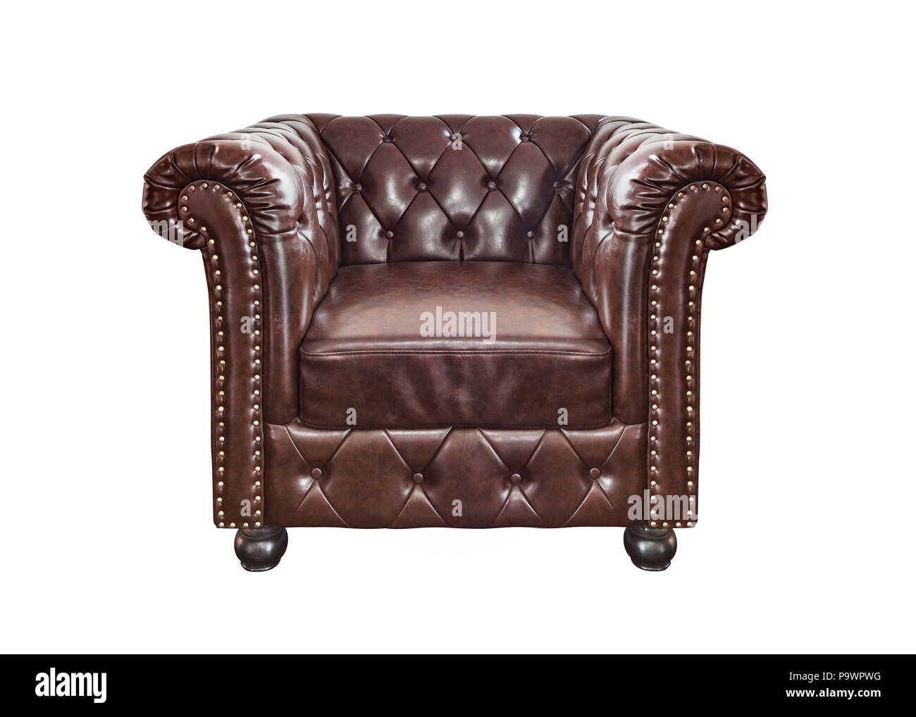 Luxury Vintage sofa, armchair isolate on White Background Stock Photo