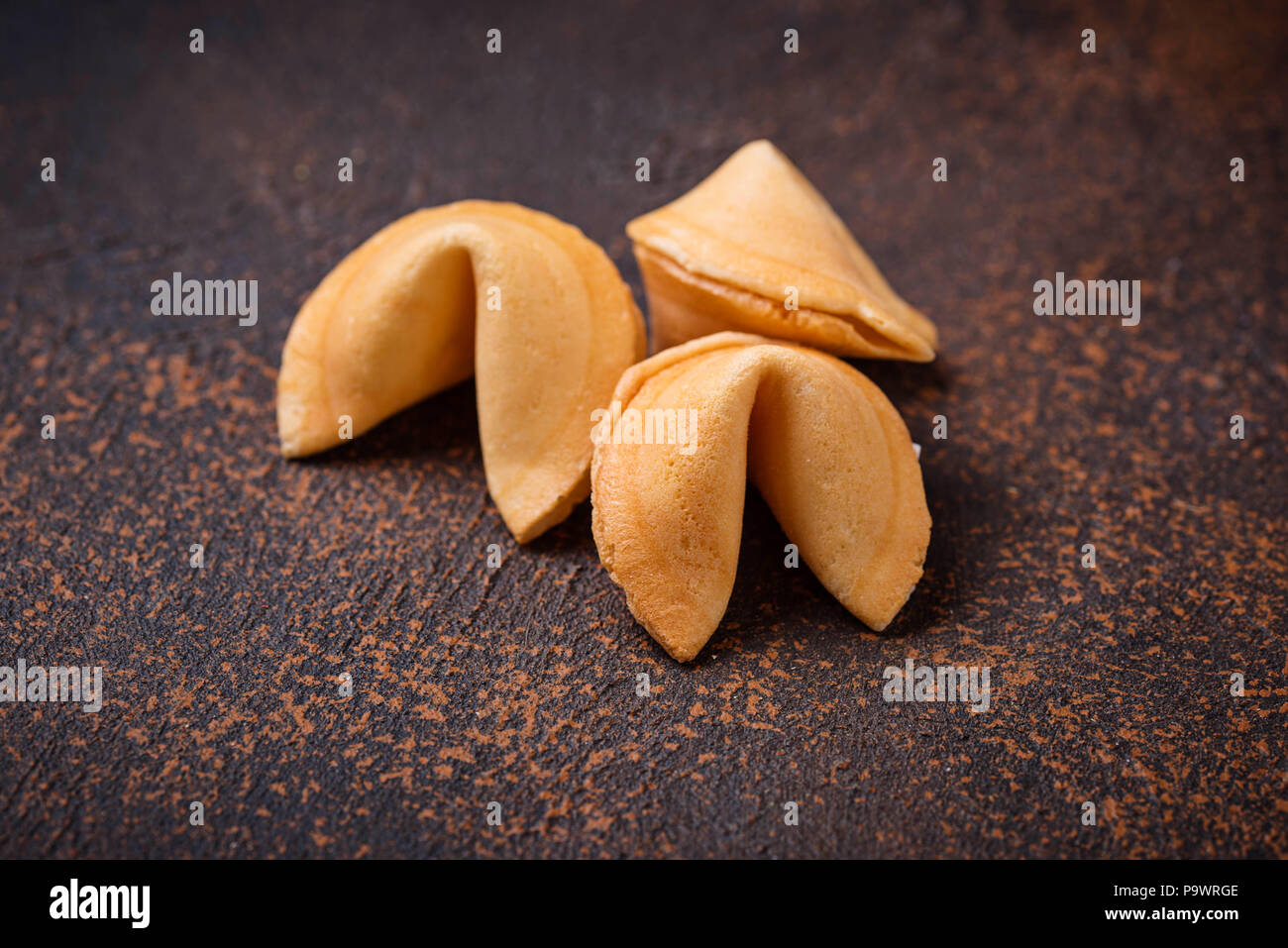 Traditional Chinese fortune cookies with prediction Stock Photo Alamy