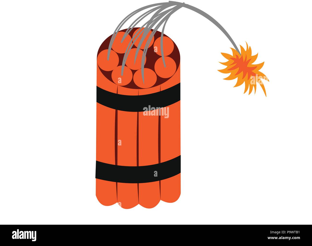A lit dynamite ready to explode Stock Vector