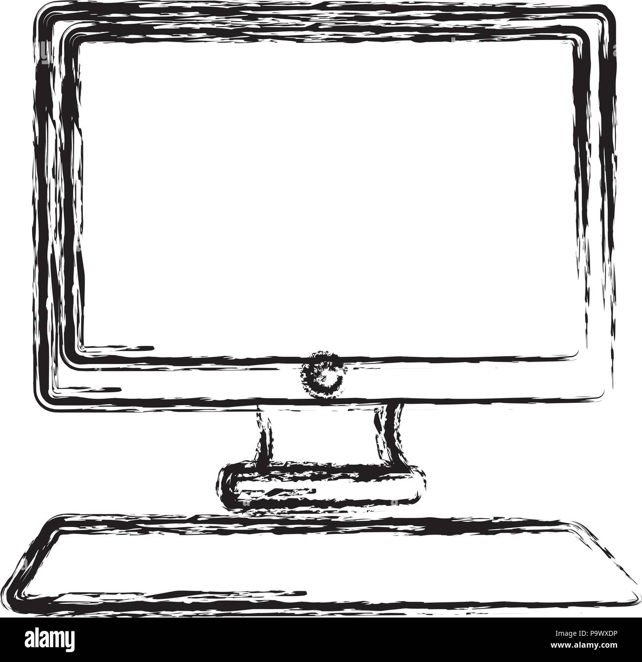 computer desktop isolated icon Stock Vector Image & Art - Alamy
