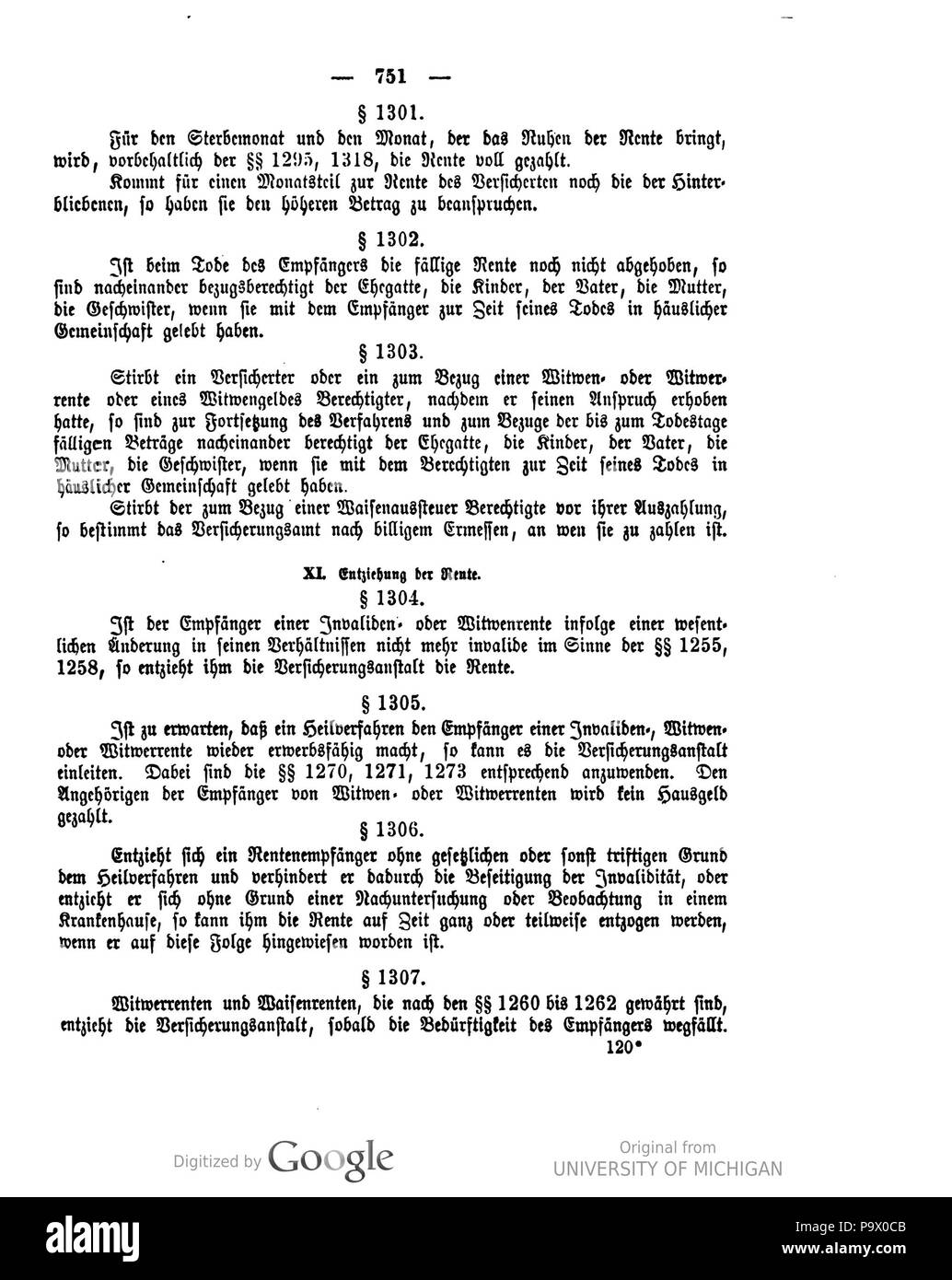 445 Deutsches Reichsgesetzblatt 1911 042 0751 Stock Photo
