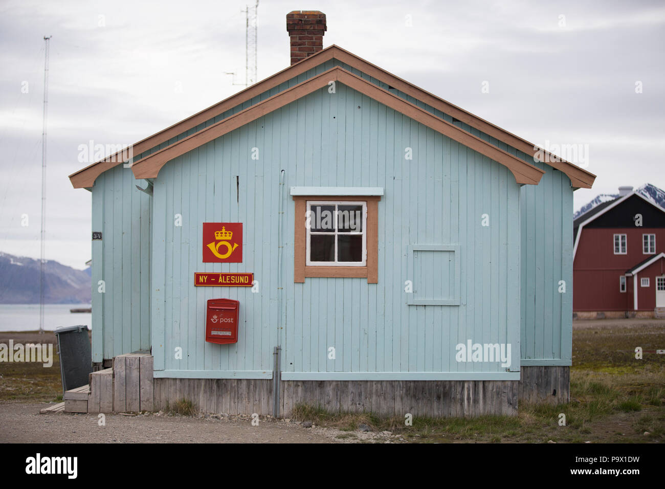 Ny-Ålesund, Svalbard, Post Office Stock Photo