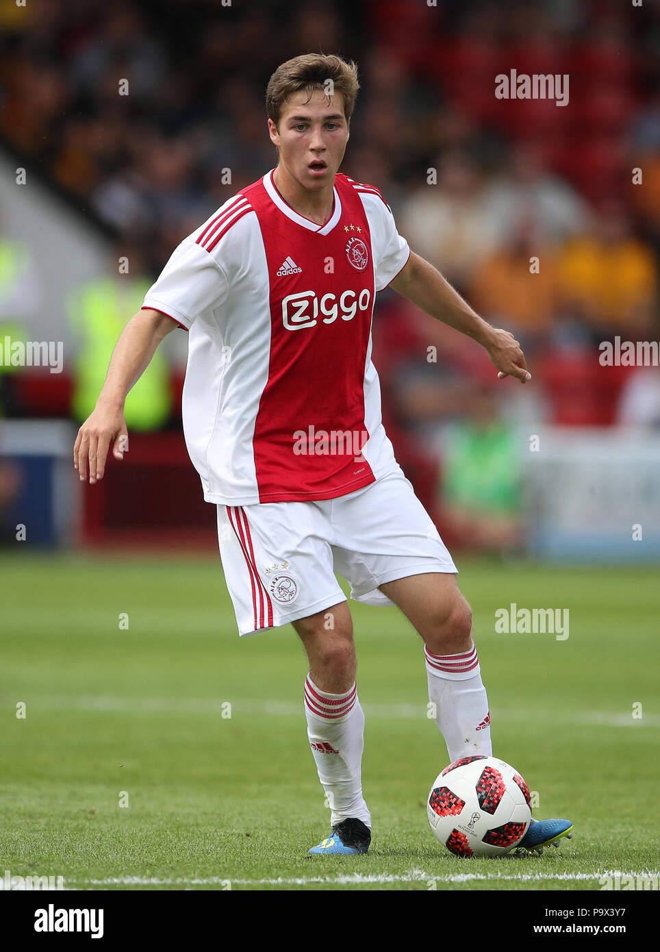 Ajax's Carel Eiting during a pre season friendly match at the Banks's Stadium, Walsall. PRESS ASSOCIATION Photo. Picture date: Thursday July 19, 2018. Photo credit should read: Nick Potts/PA Wire. EDITORIAL USE ONLY No use with unauthorised audio, video, data, fixture lists, club/league logos or 'live' services. Online in-match use limited to 75 images, no video emulation. No use in betting, games or single club/league/player publications. Stock Photo