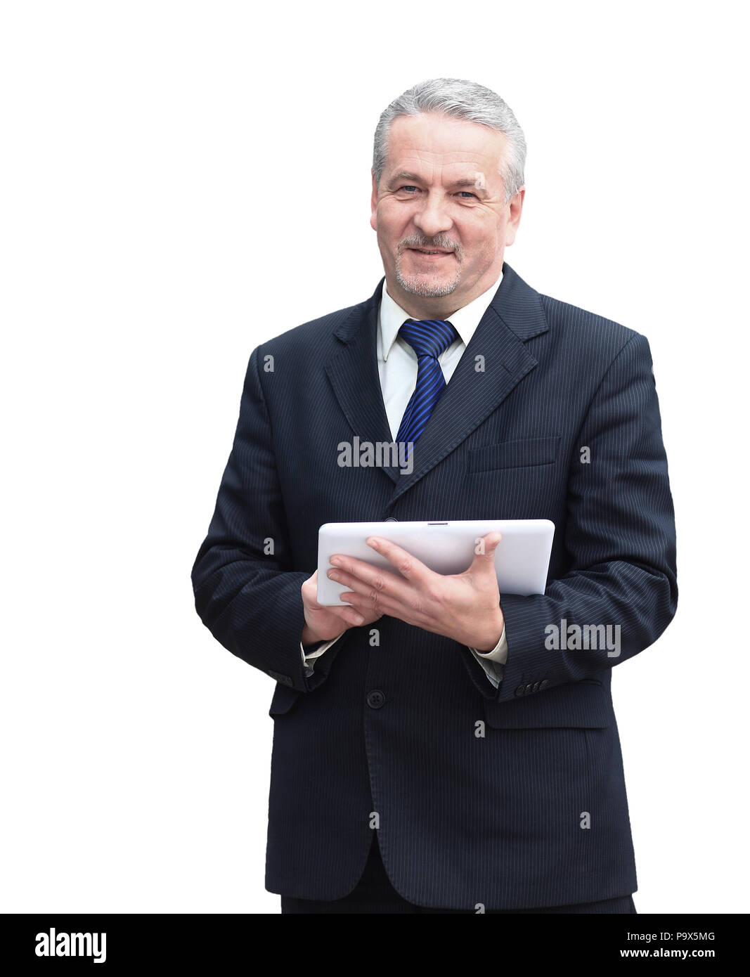 handsome businessman using tablet computer Stock Photo - Alamy