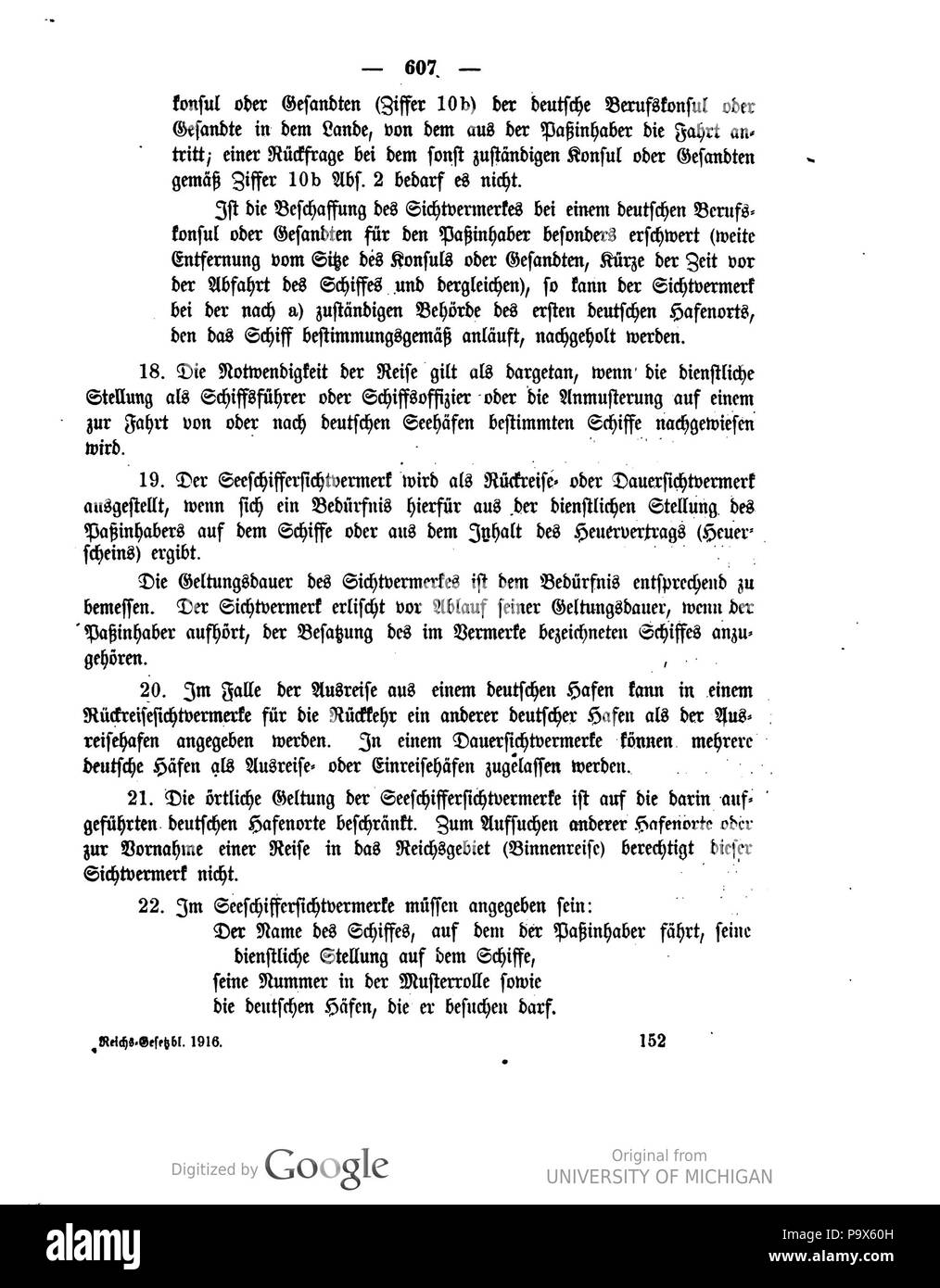 466 Deutsches Reichsgesetzblatt 1916 143 0607 Stock Photo