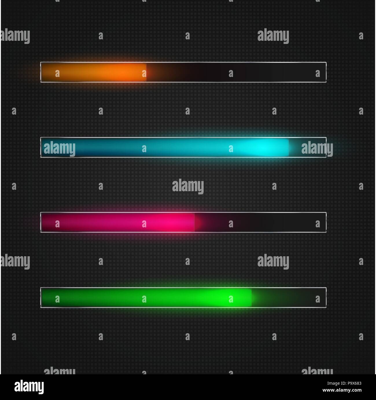 Vector progress loading bar. Illustration for ui design, for mobile ...