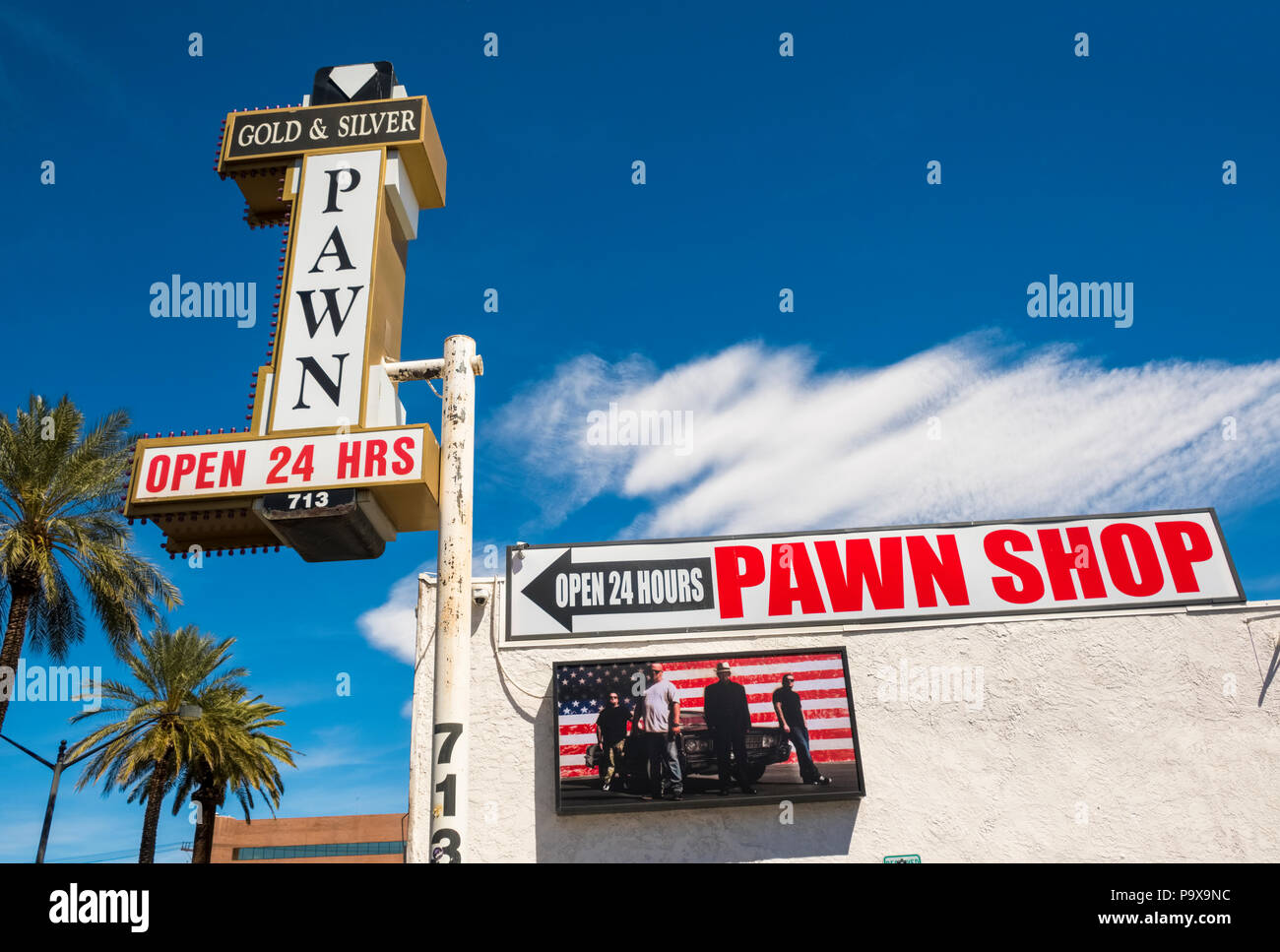 The Gold and Silver Pawn Shop of TV's Pawn Stars fame in Las Vegas, Nevada, USA Stock Photo