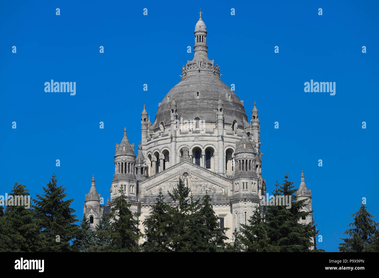 The basilica of St. Therese of Lisieux in Normandy, France Stock Photo