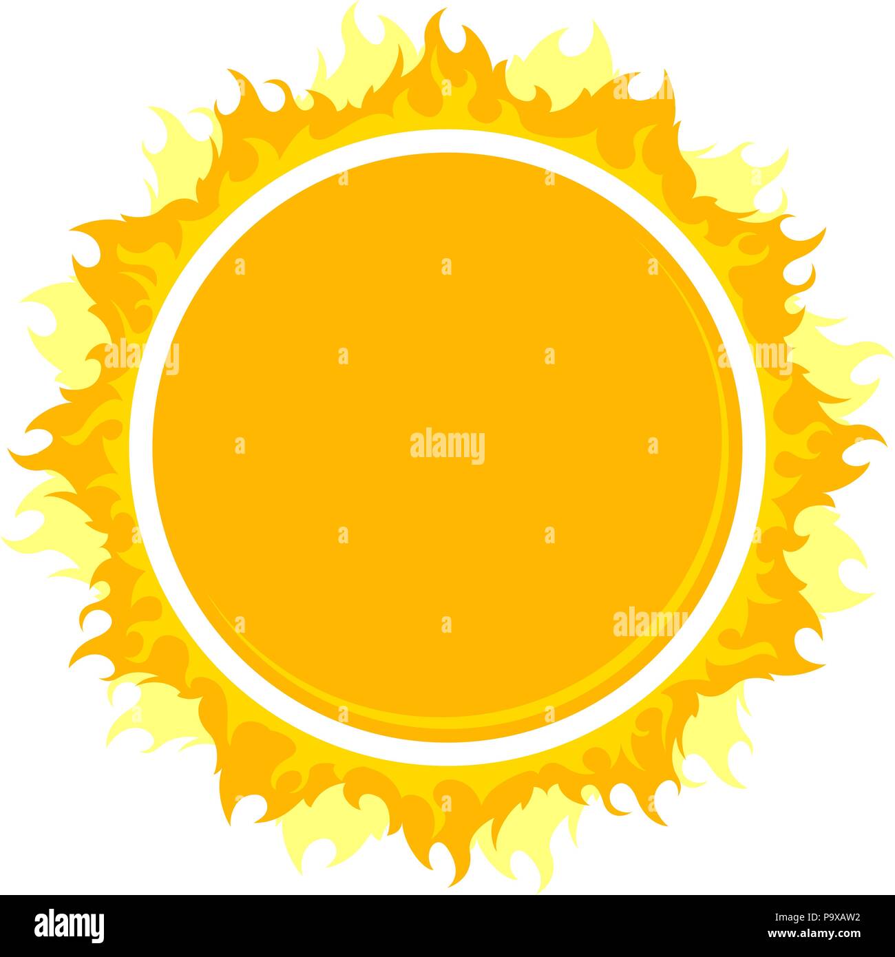 Burning round frame Stock Vector