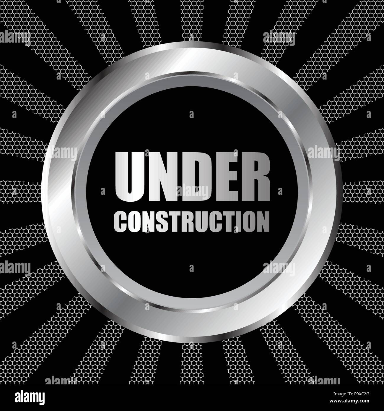 under construction abstract vector illustration with special metallic design Stock Vector