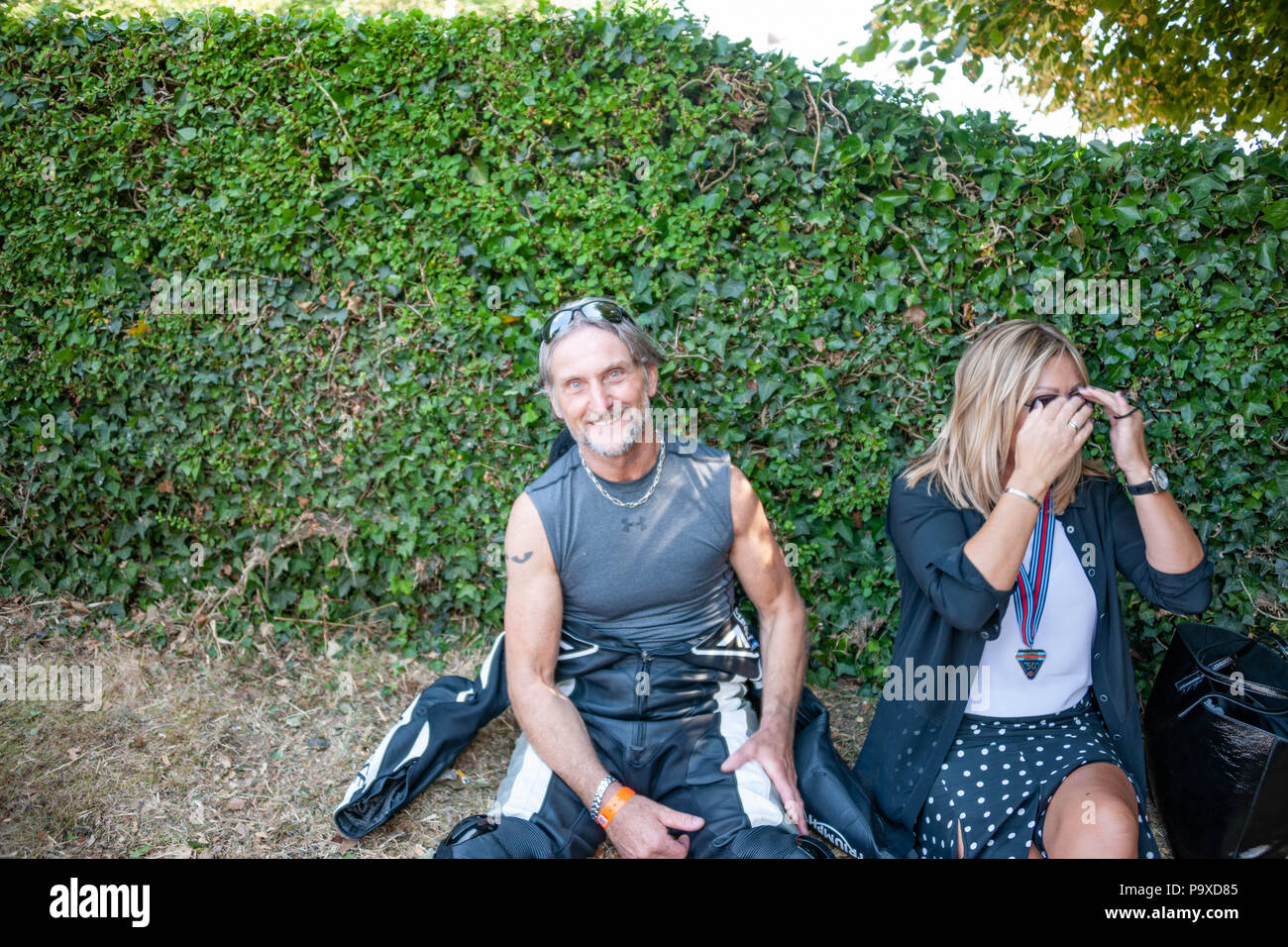 Carl Fogarty at Goodwood's 25th anniversary Festival of Speed. Stock Photo