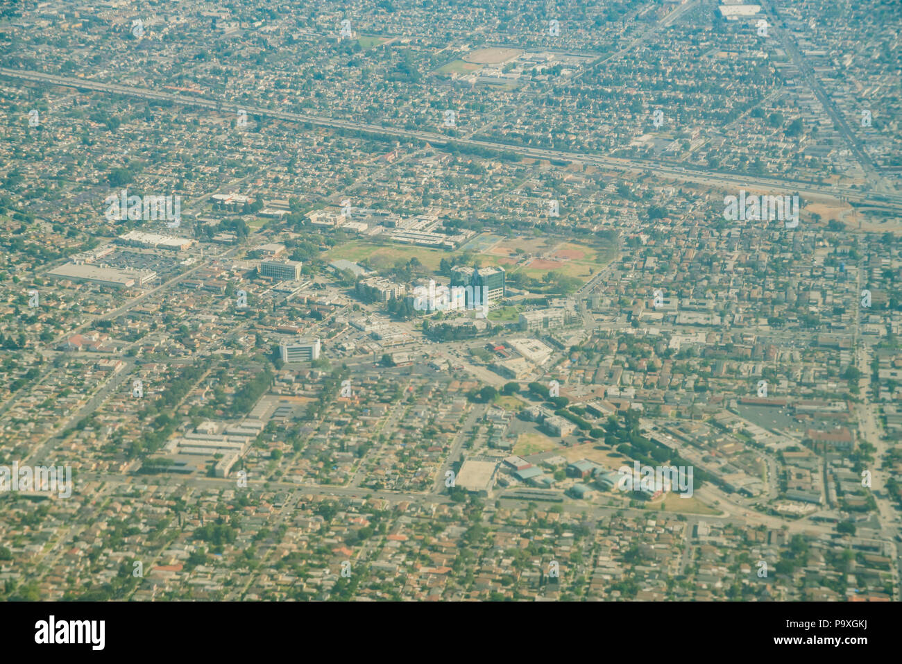 Aerial view of the St. Francis Medical Center, Lynwood Park at Los