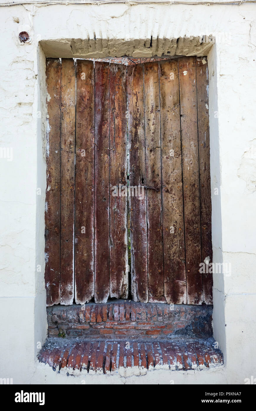 Old Spanish wooden doors in Spain Stock Photo Alamy