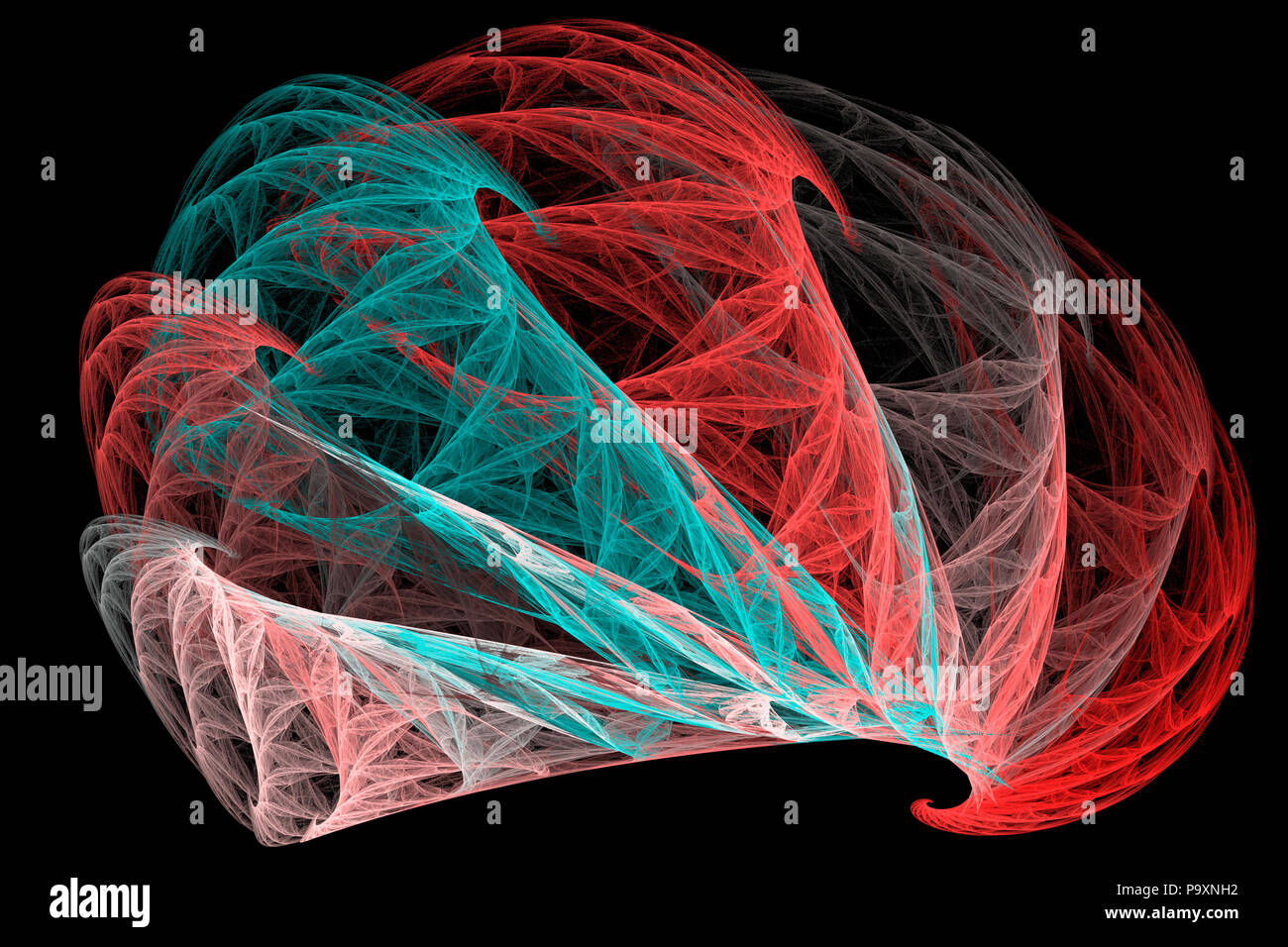 Fractal image of colorful lines forming a vortex motion Stock Photo - Alamy