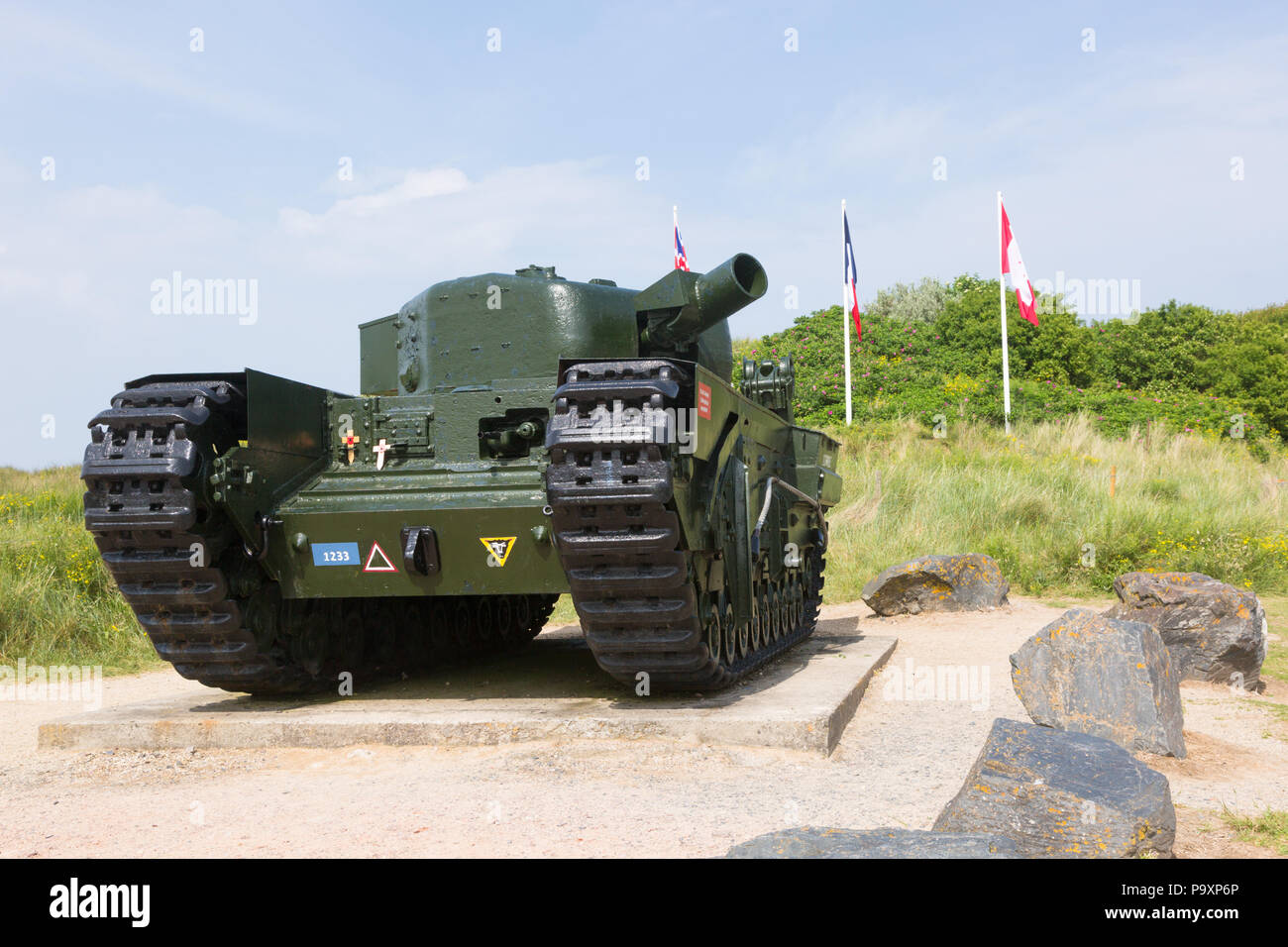 Churchill Tank memorial, Juno Beach, GrayesurMer, Normandy, France