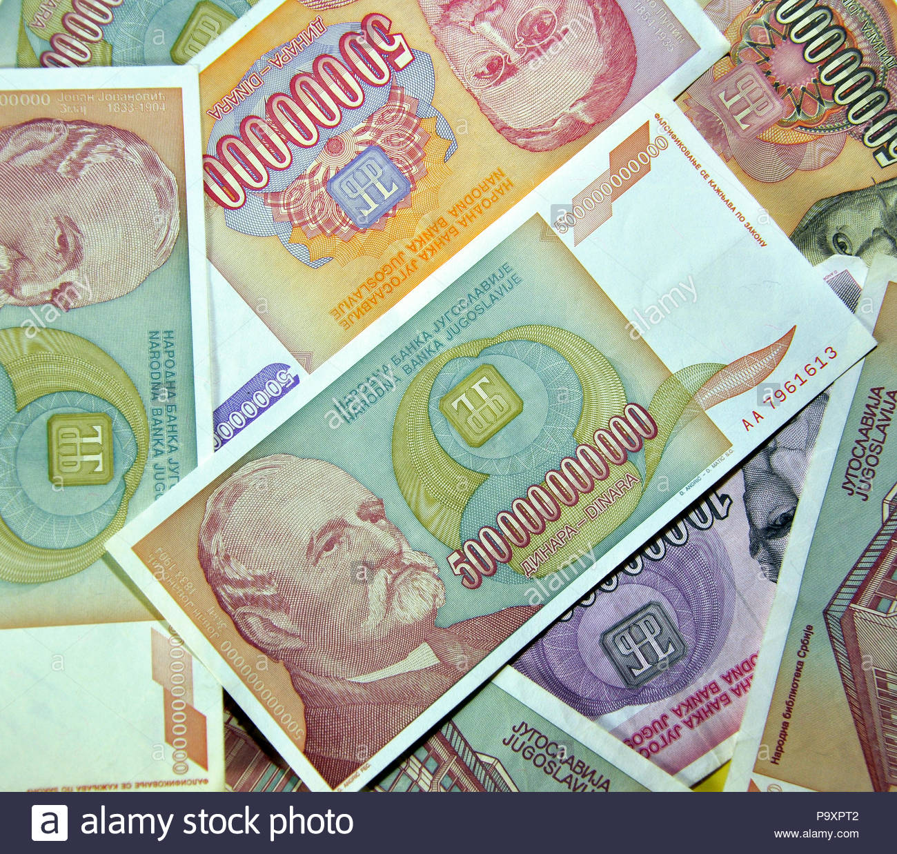 Five Hundred Billion Dinars Former Yugoslavia Banknote While Hyperinflation During 1993 Stock Image Five Hundred Billion Dinars Former Yugoslavia Banknote While Hyperinflation During 1993 Stock Image