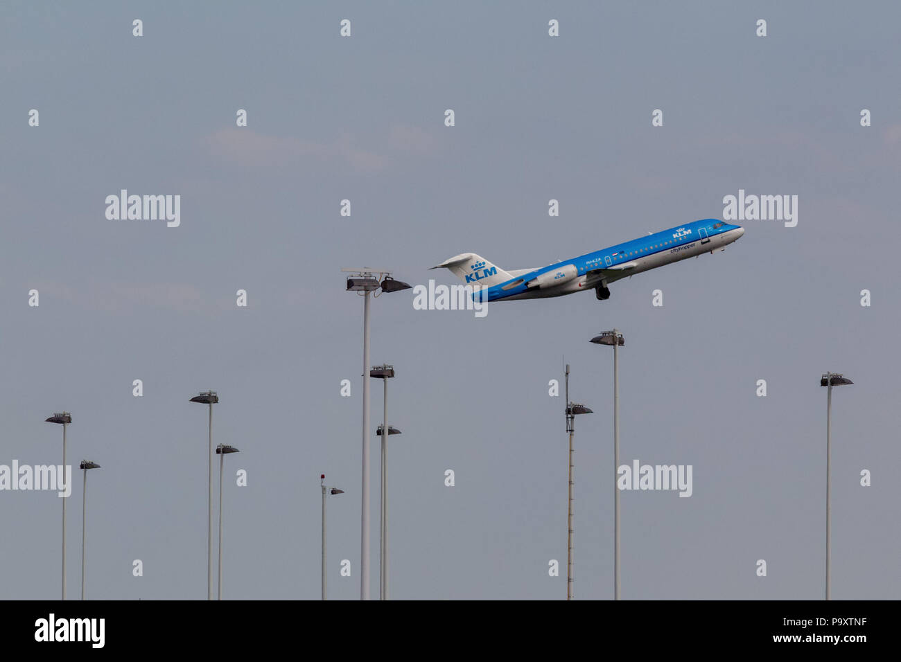 Avion Miniature Lintoy Fokker 100 KLM échelle 1/400 - Occasion Modifié