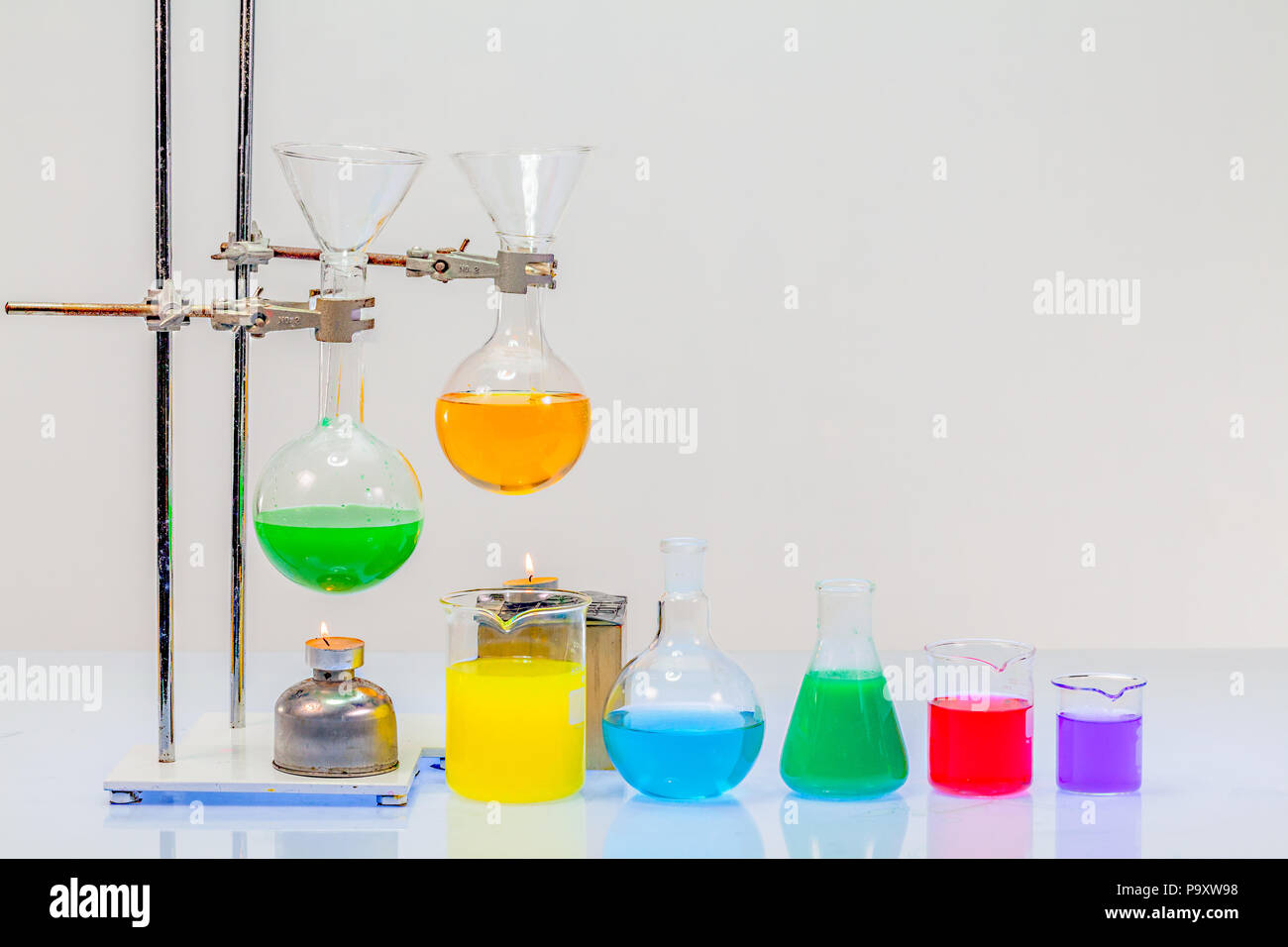 equipment of distillation in laboratory experiments in chemical