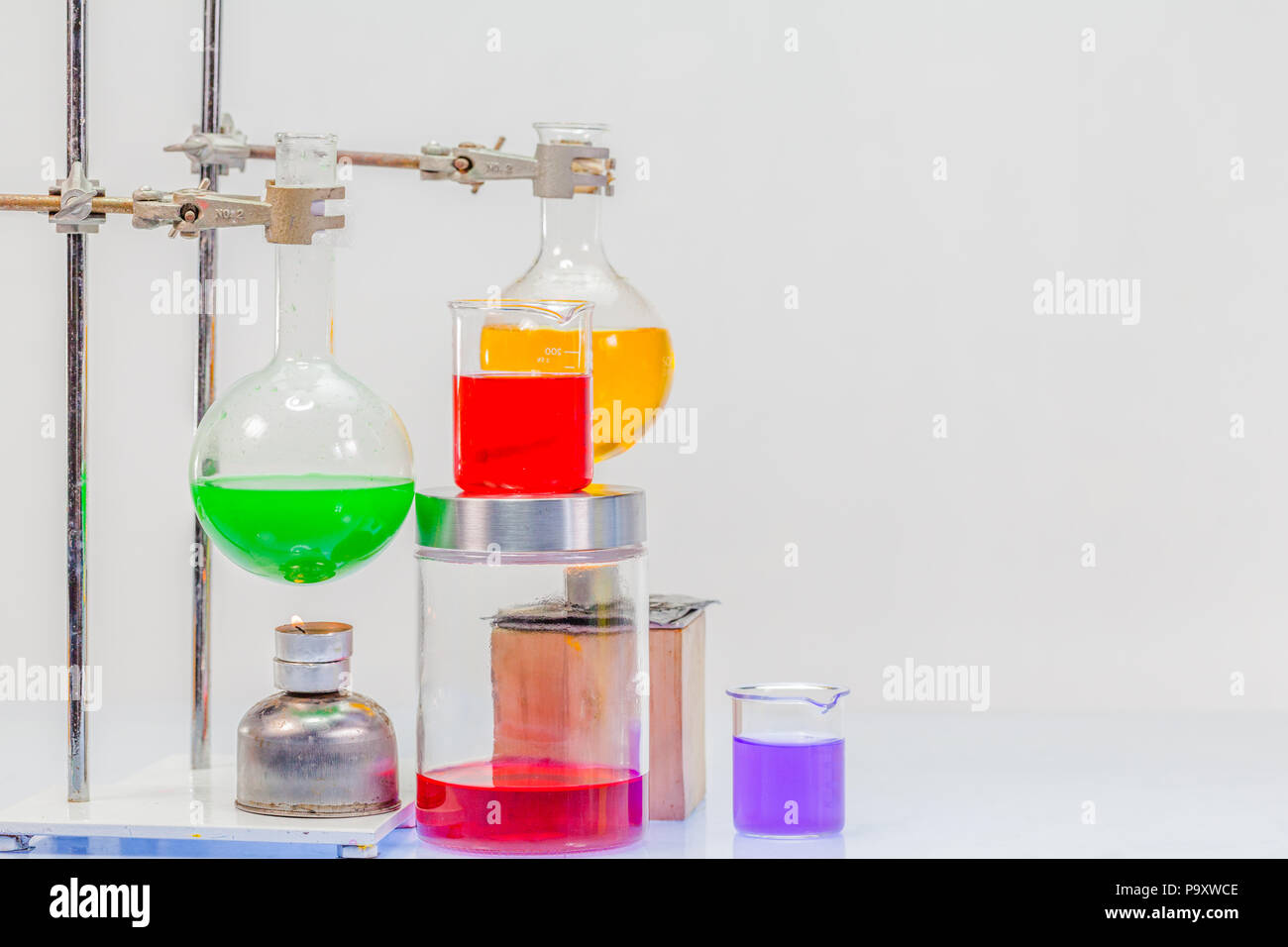 equipment of distillation in laboratory experiments in chemical