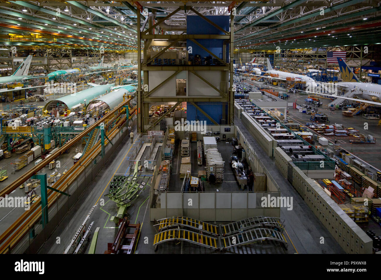 Boeing's everett facility seattle hires stock photography and images