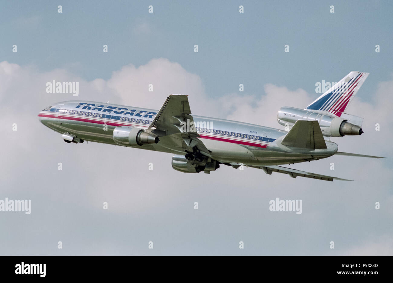 The McDonnell Douglas DC-10-30 widebody jet airplane of Transaero