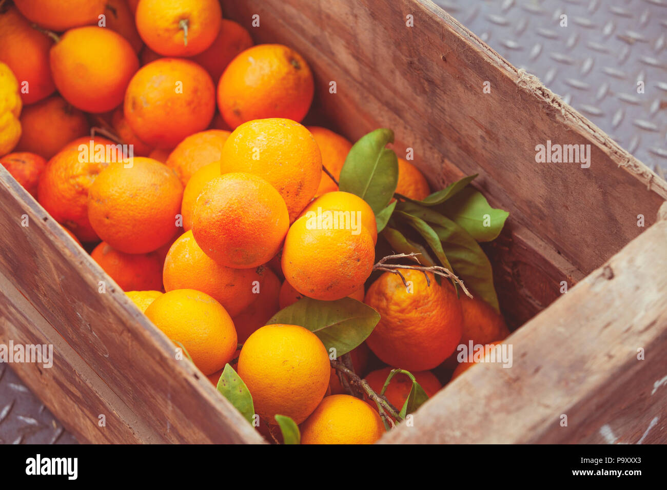 Box of oranges hi-res stock photography and images - Alamy