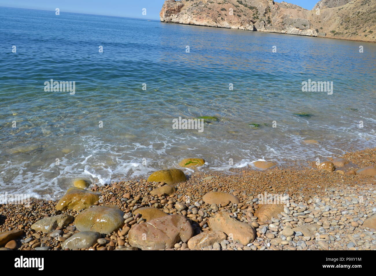 Vacation in Mers Dar jebha beach in summer Stock Photo