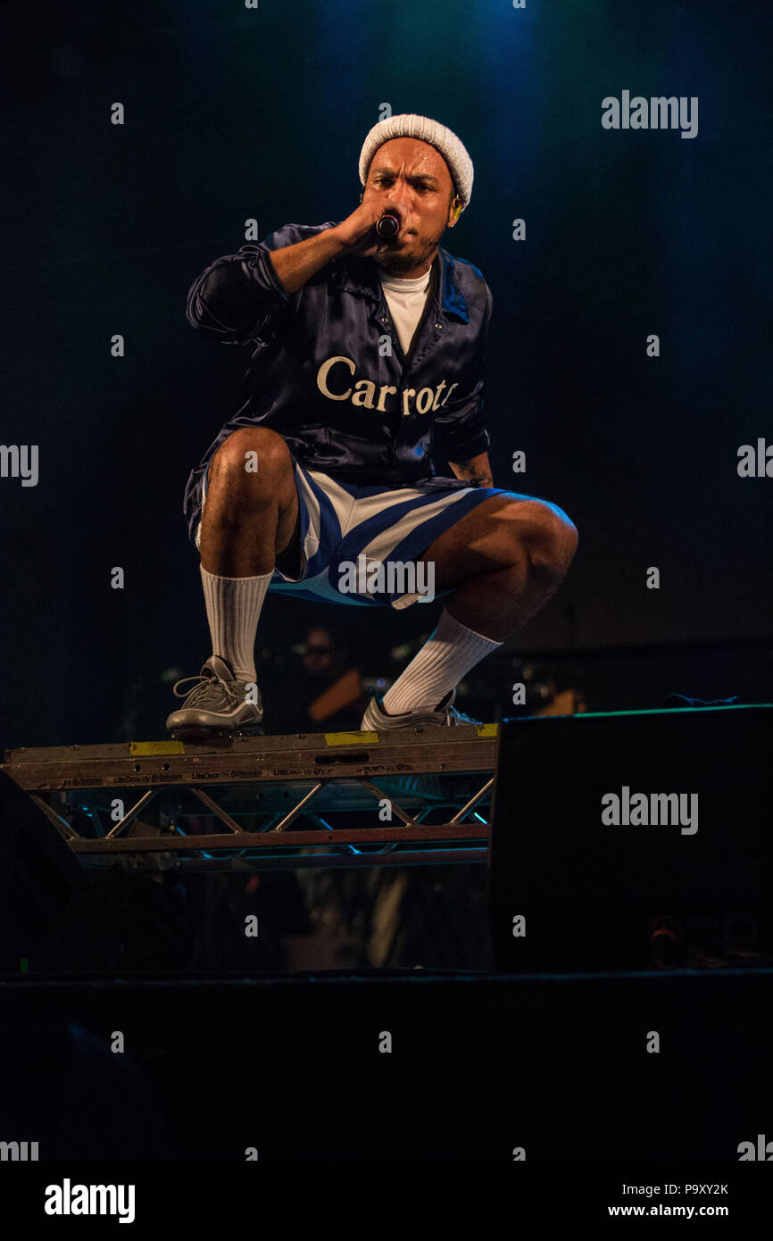 Sesto San Giovanni, Milano, Italy 18th of July 2016 Anderson .Paak & The Free Nationals performs live @ Carroponte . © Davide Merli / Alamy Live News Stock Photo