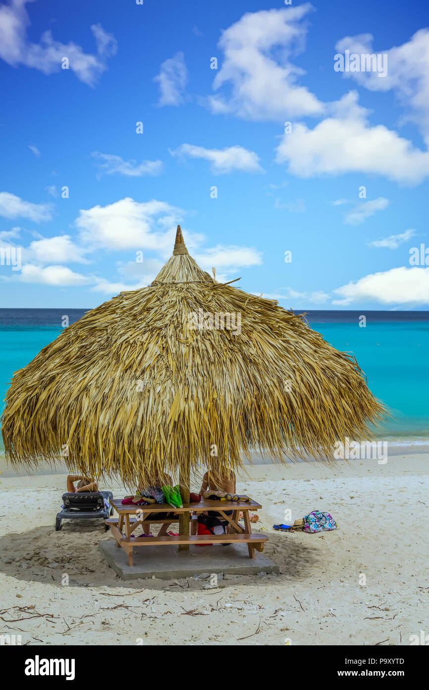 Straw Hut in Paradise Stock Photo Alamy