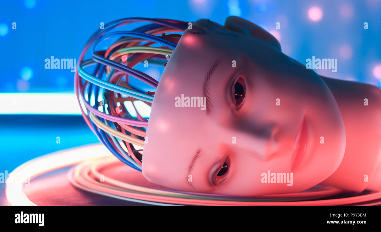 Robot experiment tests, future of ai Stock Photo Alamy