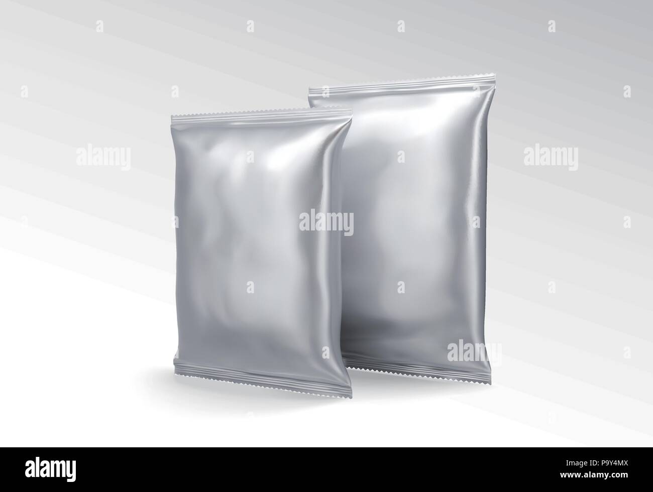 Silver foil pack for design uses in 3d illustration Stock Vector Image