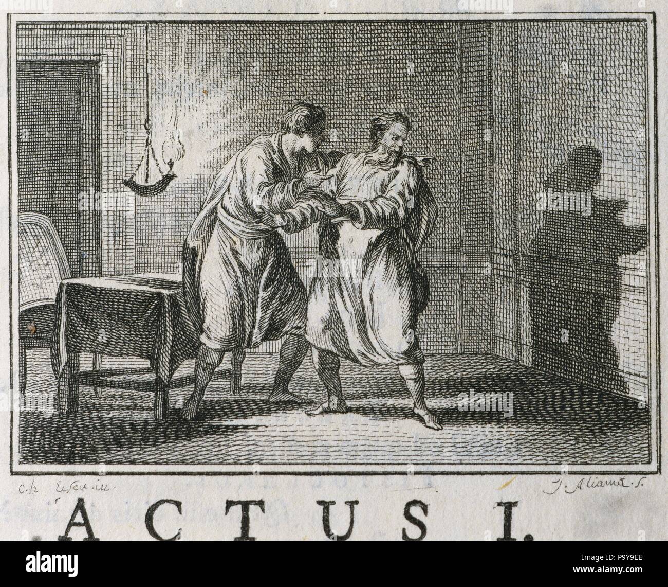 Titus Maccius Plautus 250 184 Latin Playwright Bacchides Act I Start Engraving 1518 Stock Photo Alamy