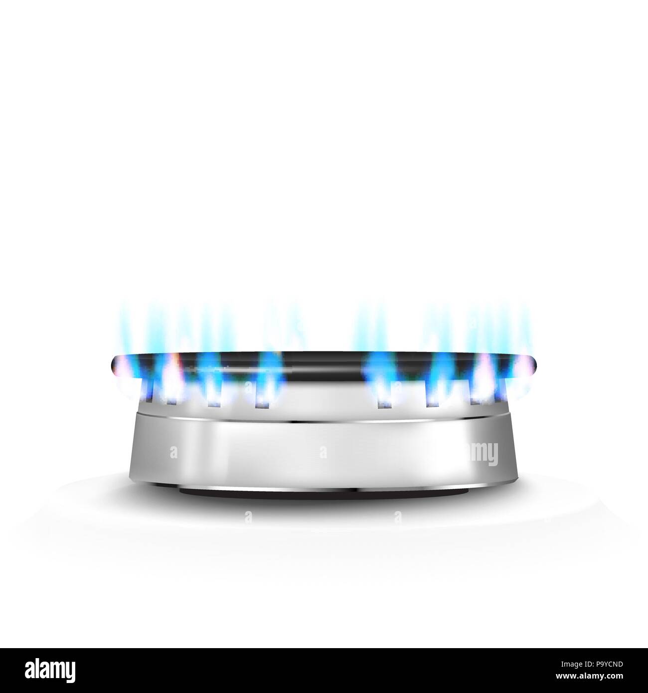 Gas stove isolated on white background. Vector. Stock Vector