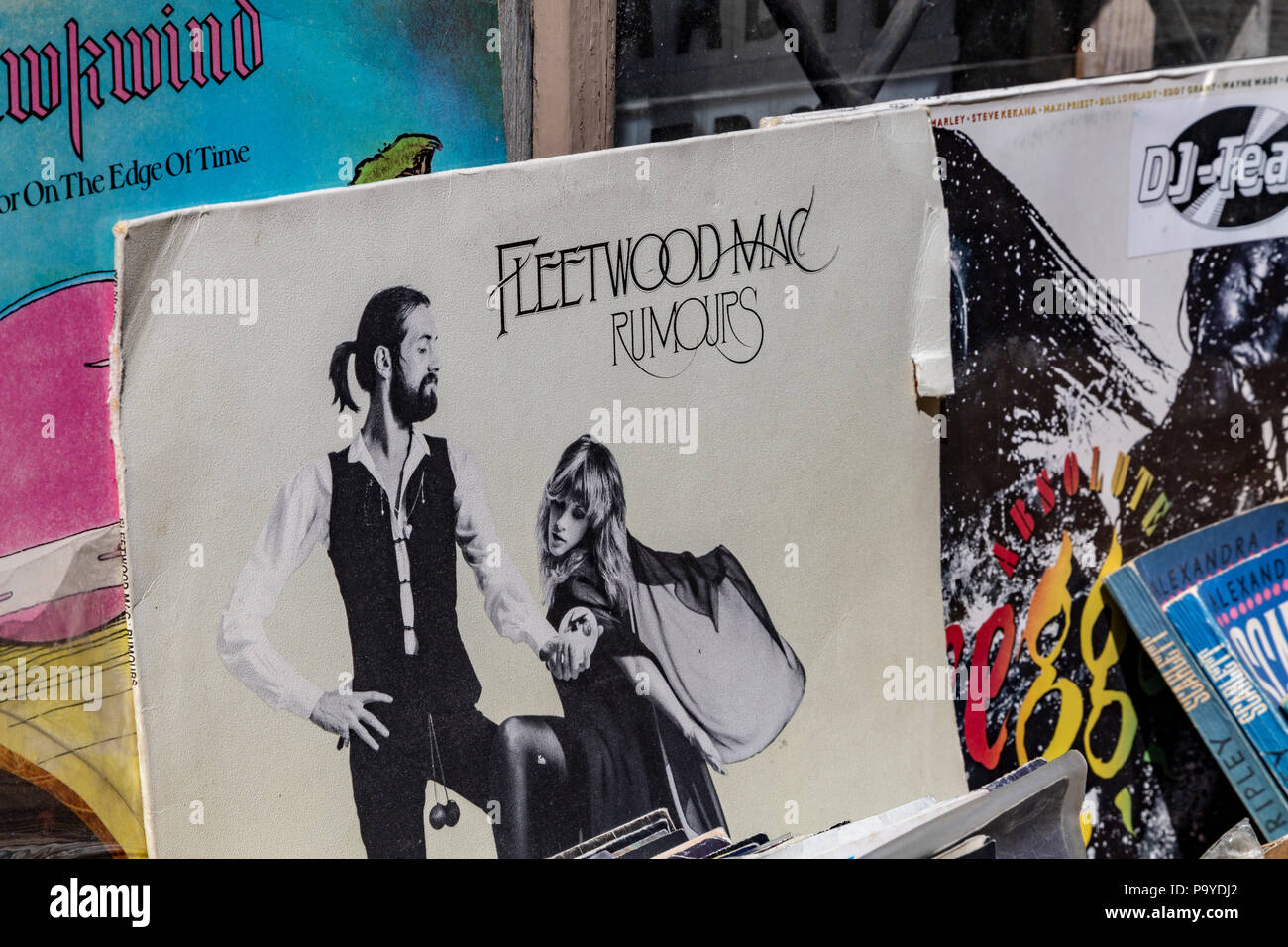 Fleetwood mac disc in the street of Tallin, Estonia Stock Photo