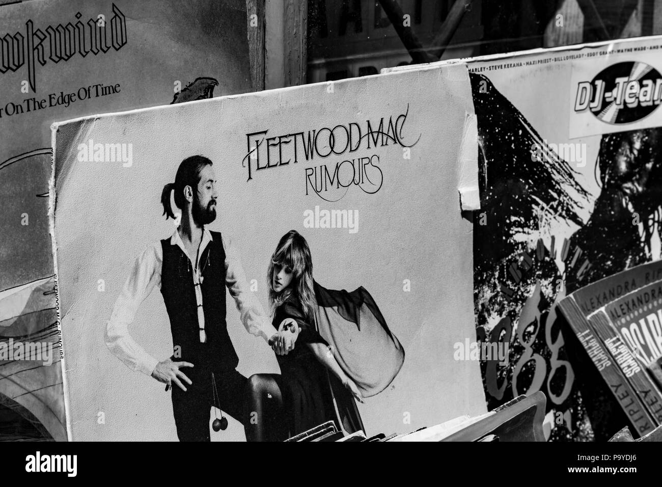 Fleetwood mac disc in the street of Tallin, Estonia Stock Photo