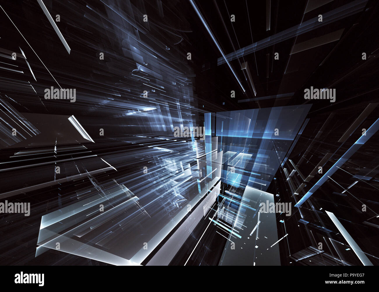Abstract technology 3D illustration Stock Photo - Alamy