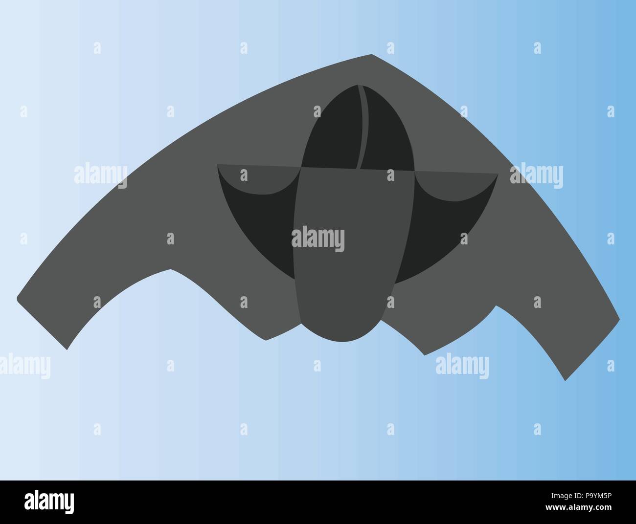 a stealth bomber ready for action Stock Vector