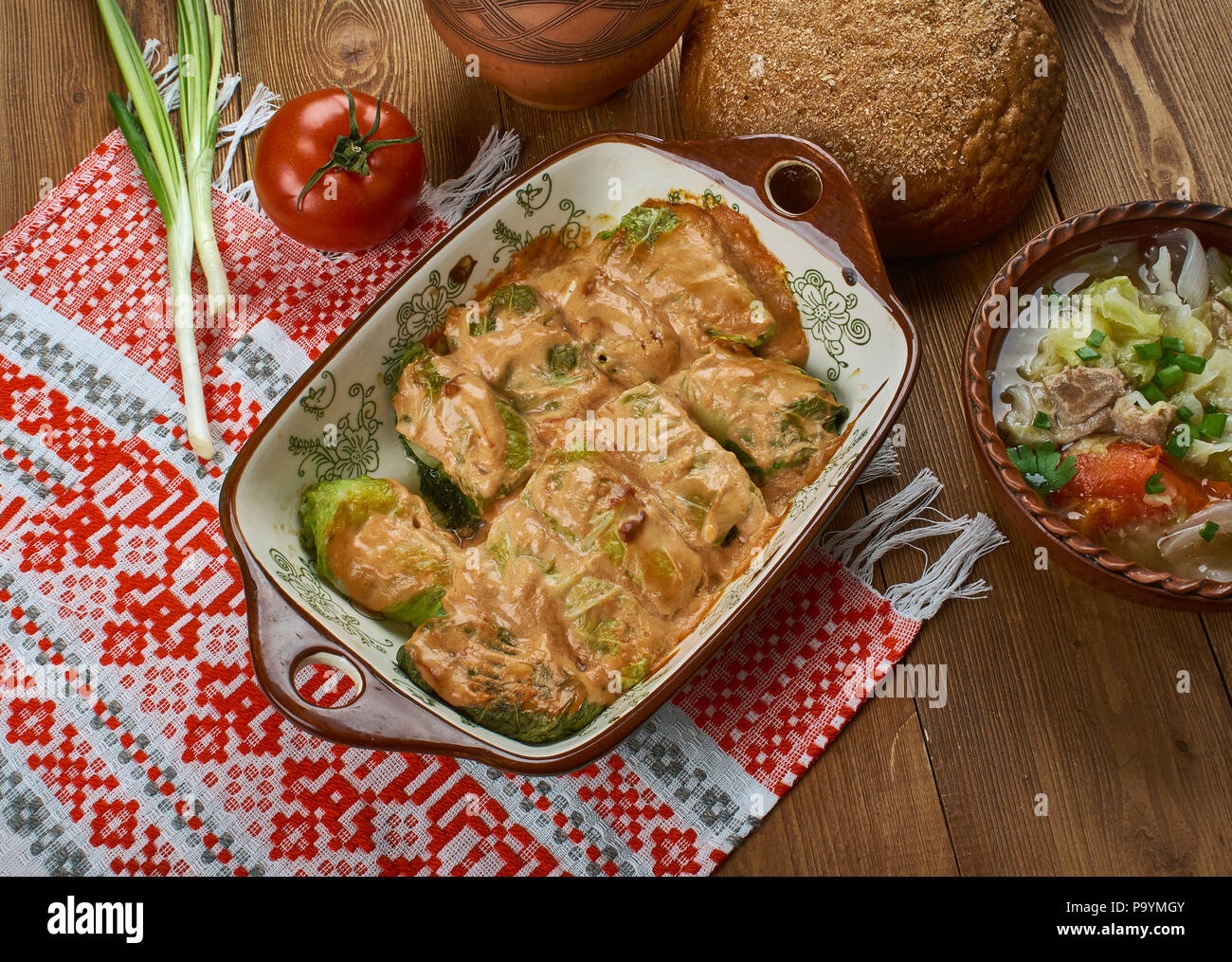Galumpkis, Stuffed Cabbage Rolls, Polish cuisine , Traditional assorted